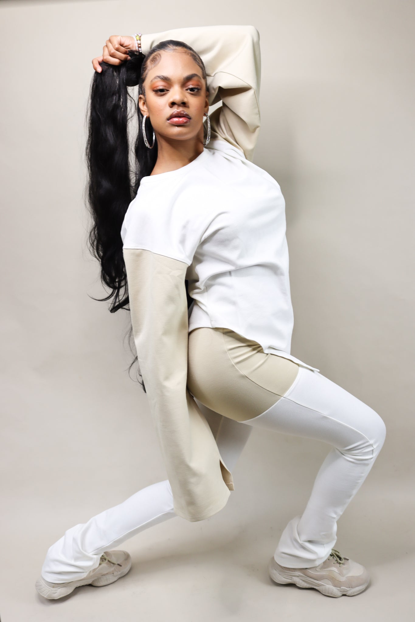 Garter Stitched Stretch Pant