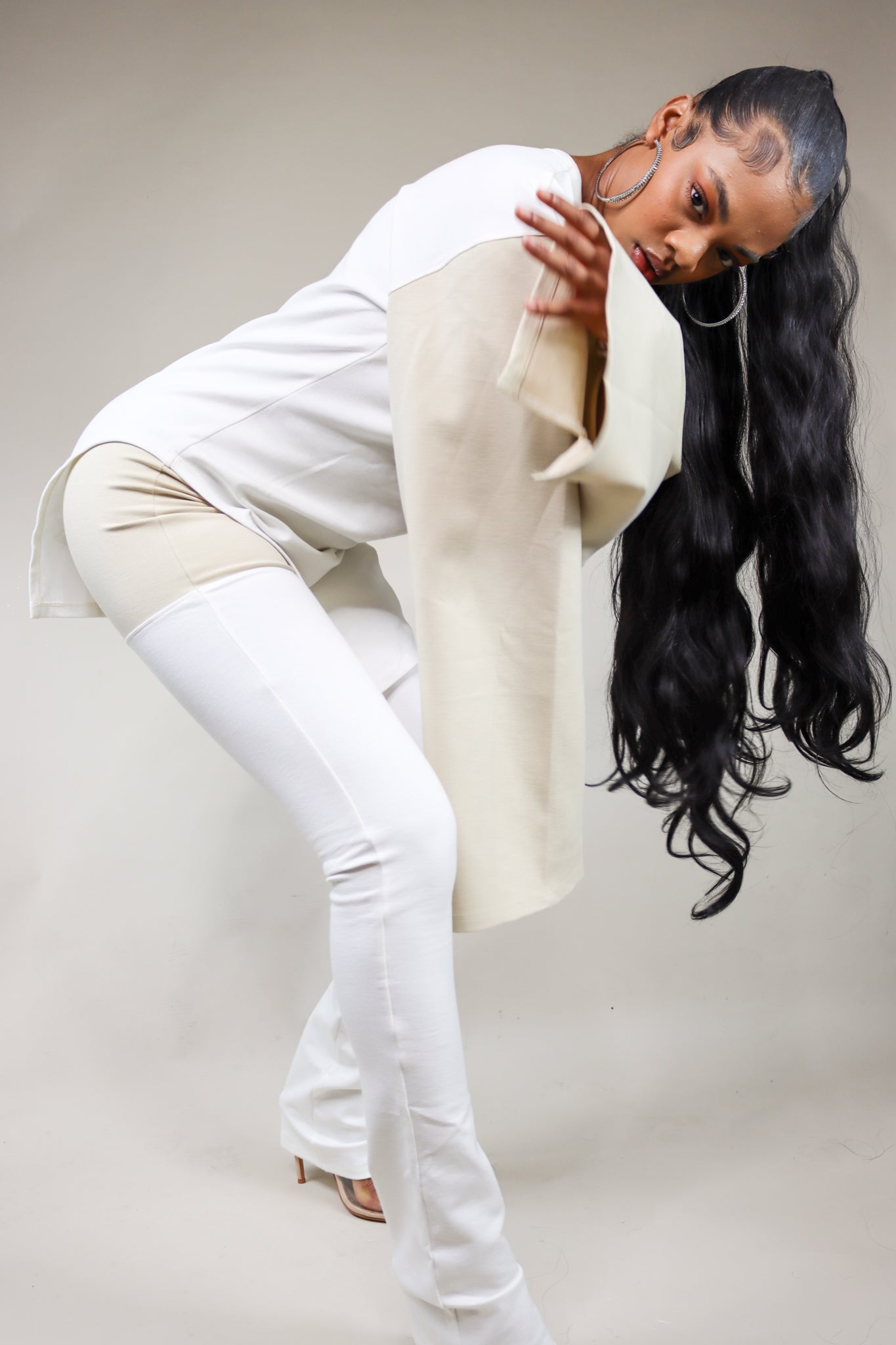 Garter Stitched Stretch Pant